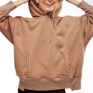 NWT Free People Movement Sprint to the Finnish Hoodie size Small Hickory Color